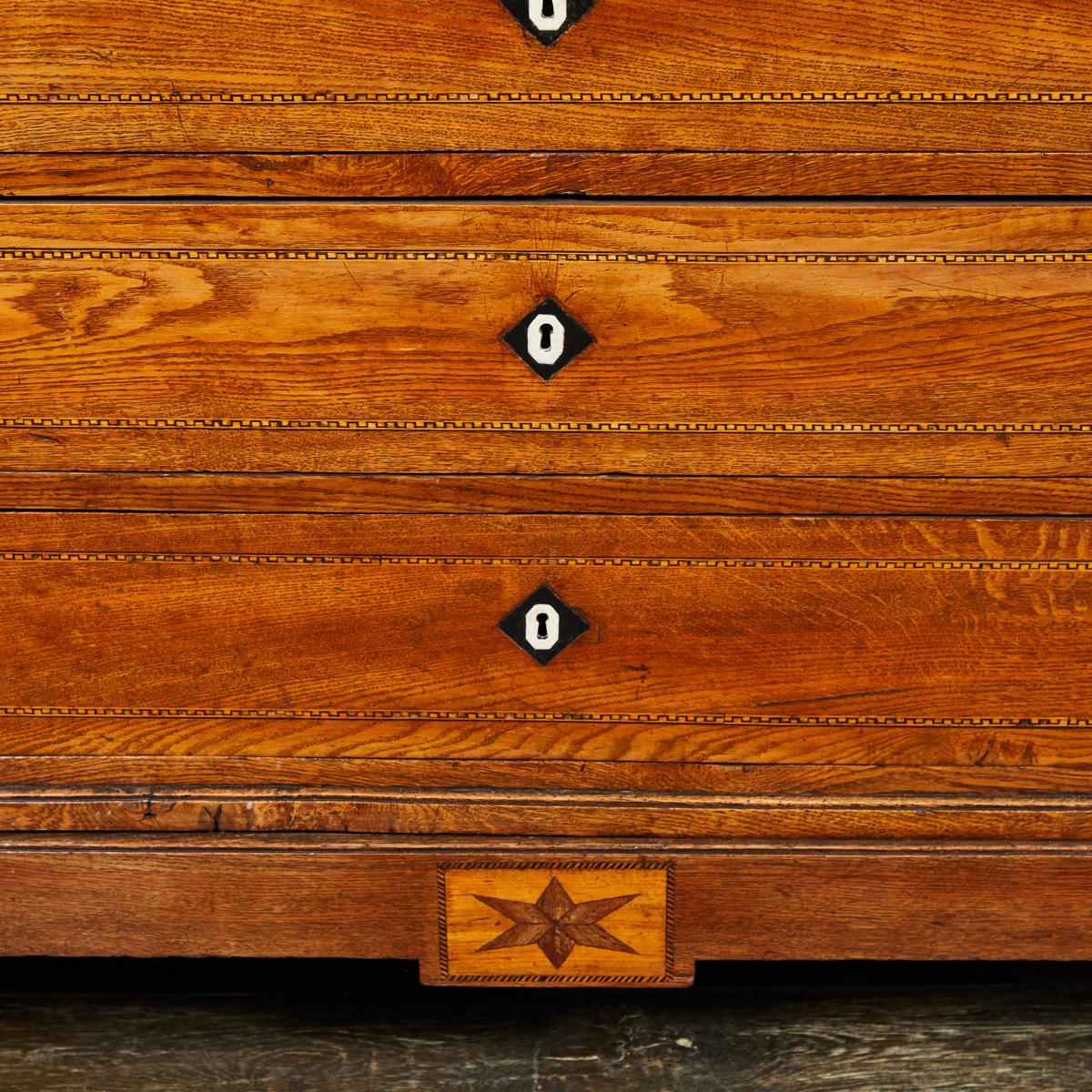 1830s Danish Five-Drawer Inlaid Commode 3