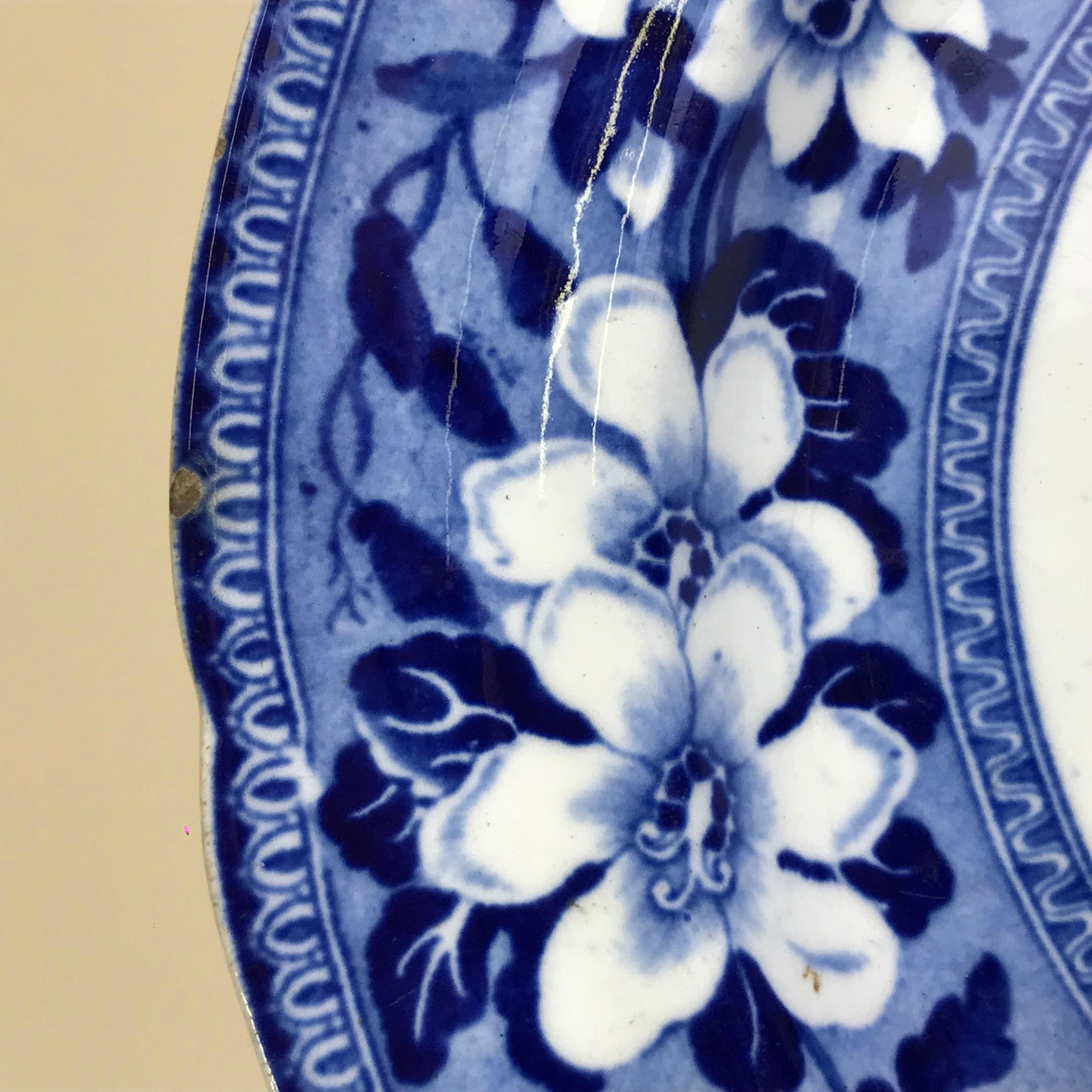 blue and white dishes
