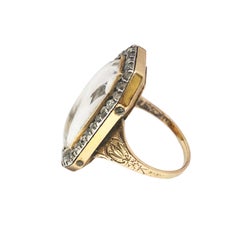 1830s French Diamond Set Key Wind Ring Watch