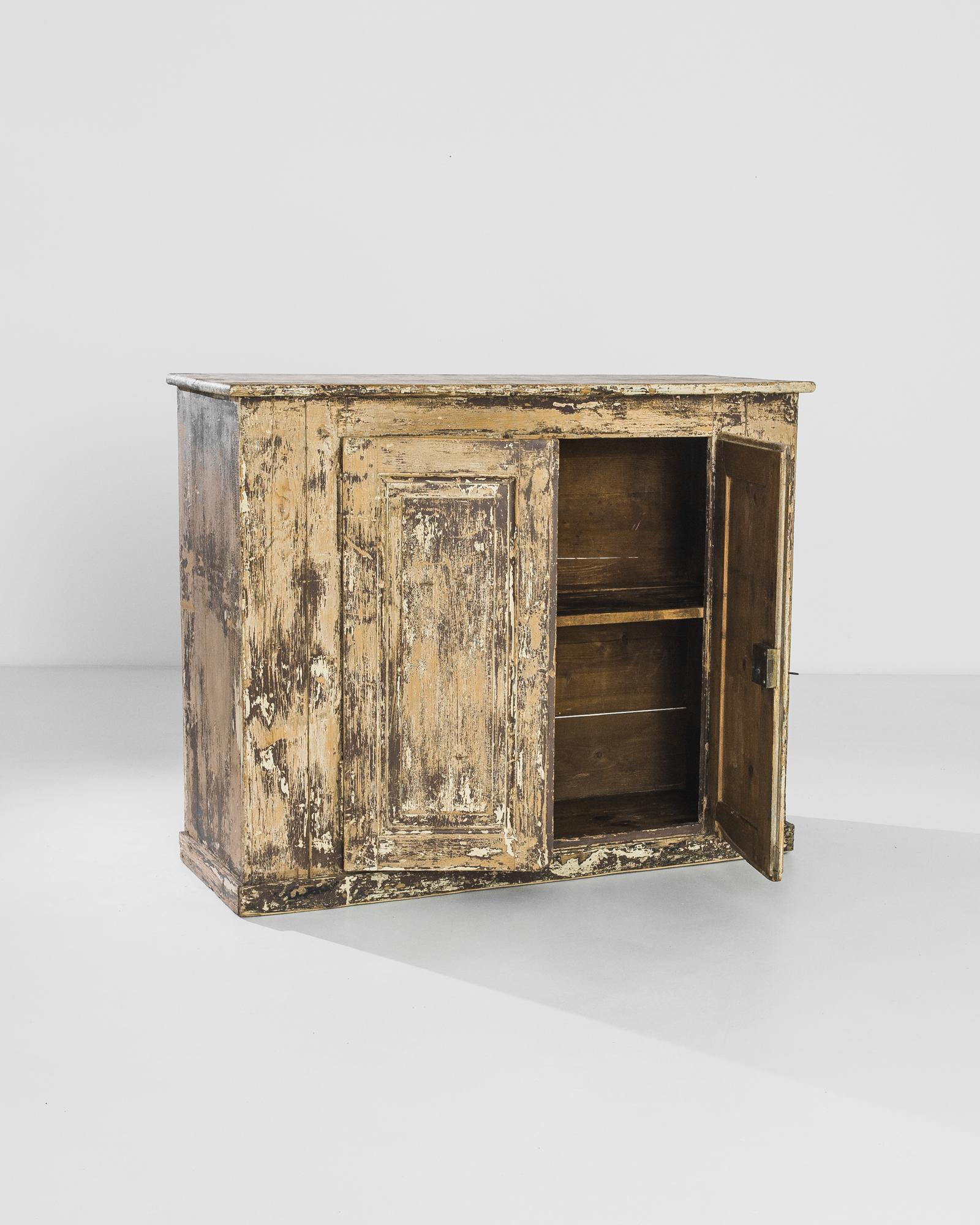 19th Century 1830s French Patinated Wooden Cabinet For Sale