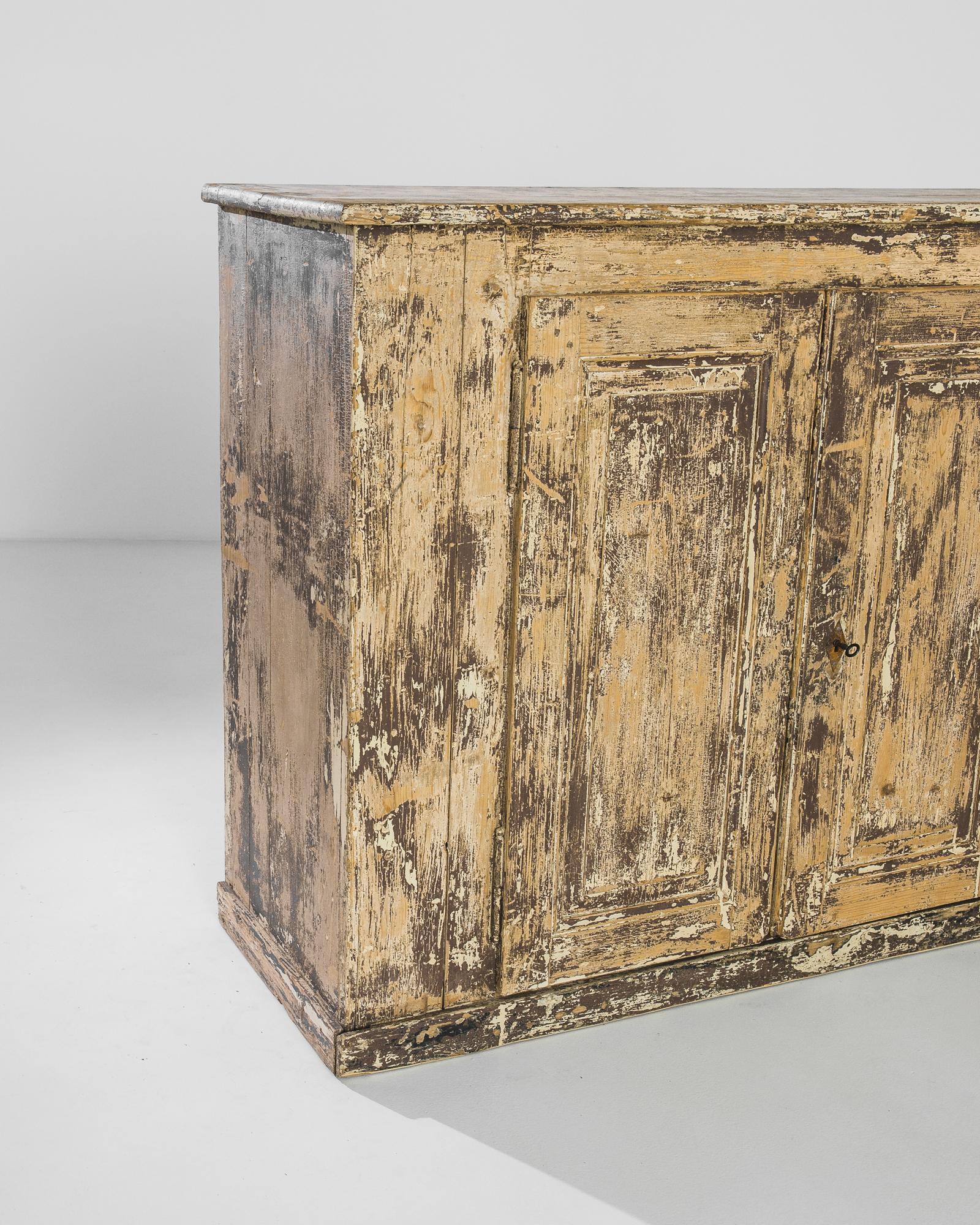 1830s French Patinated Wooden Cabinet For Sale 1