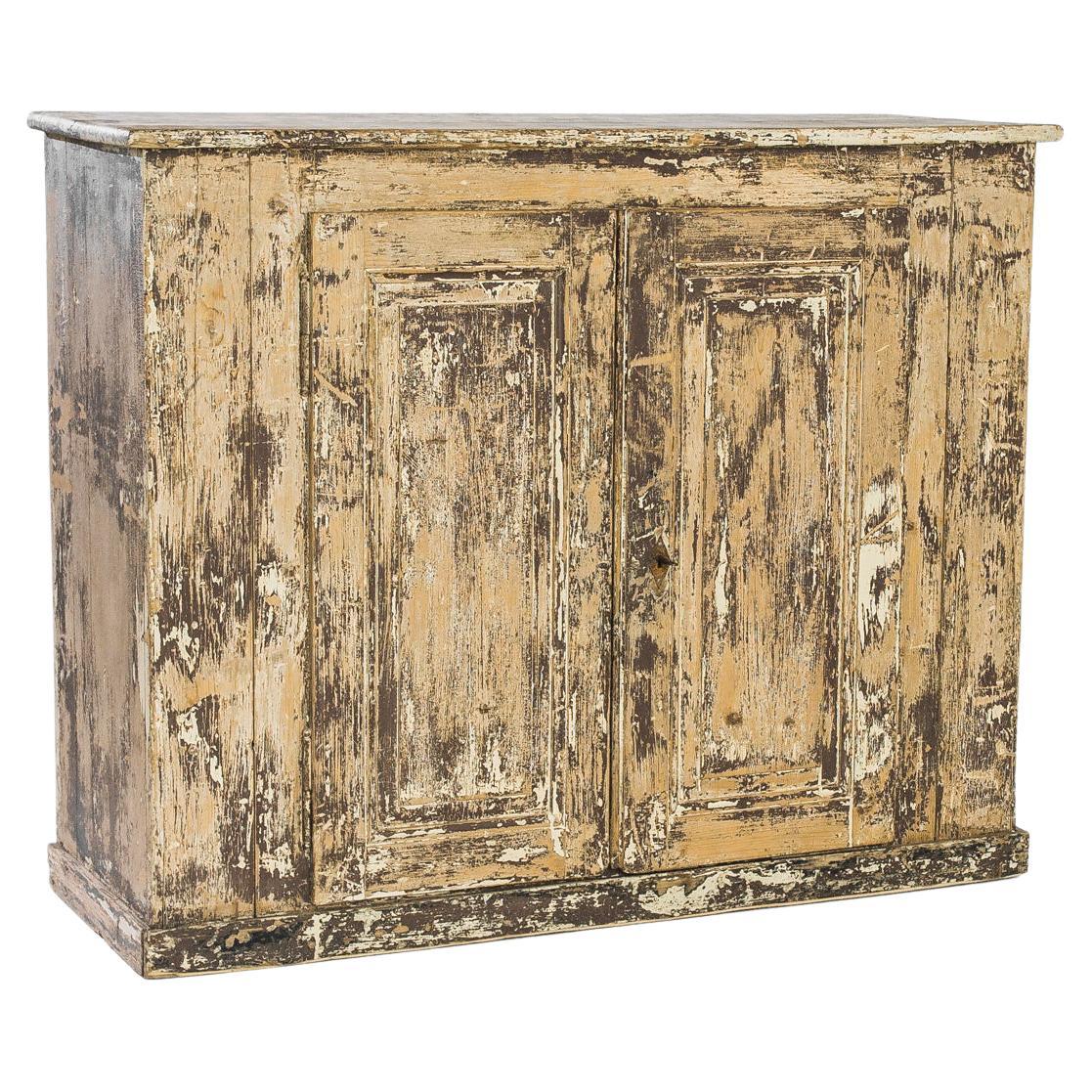 1830s French Patinated Wooden Cabinet For Sale