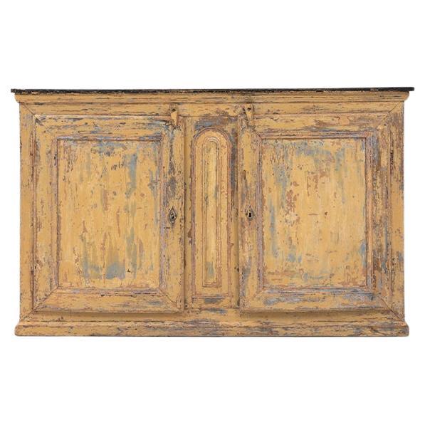 Buffet a due ante in legno patinato della provincia francese del 1830
