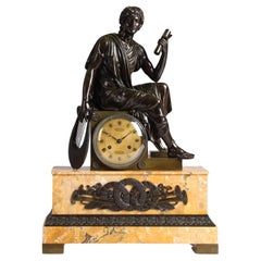 1830er Jahre Französische Tischuhr, signiert von LESIEUR á Paris, Pendule "Virgil der Dichter"