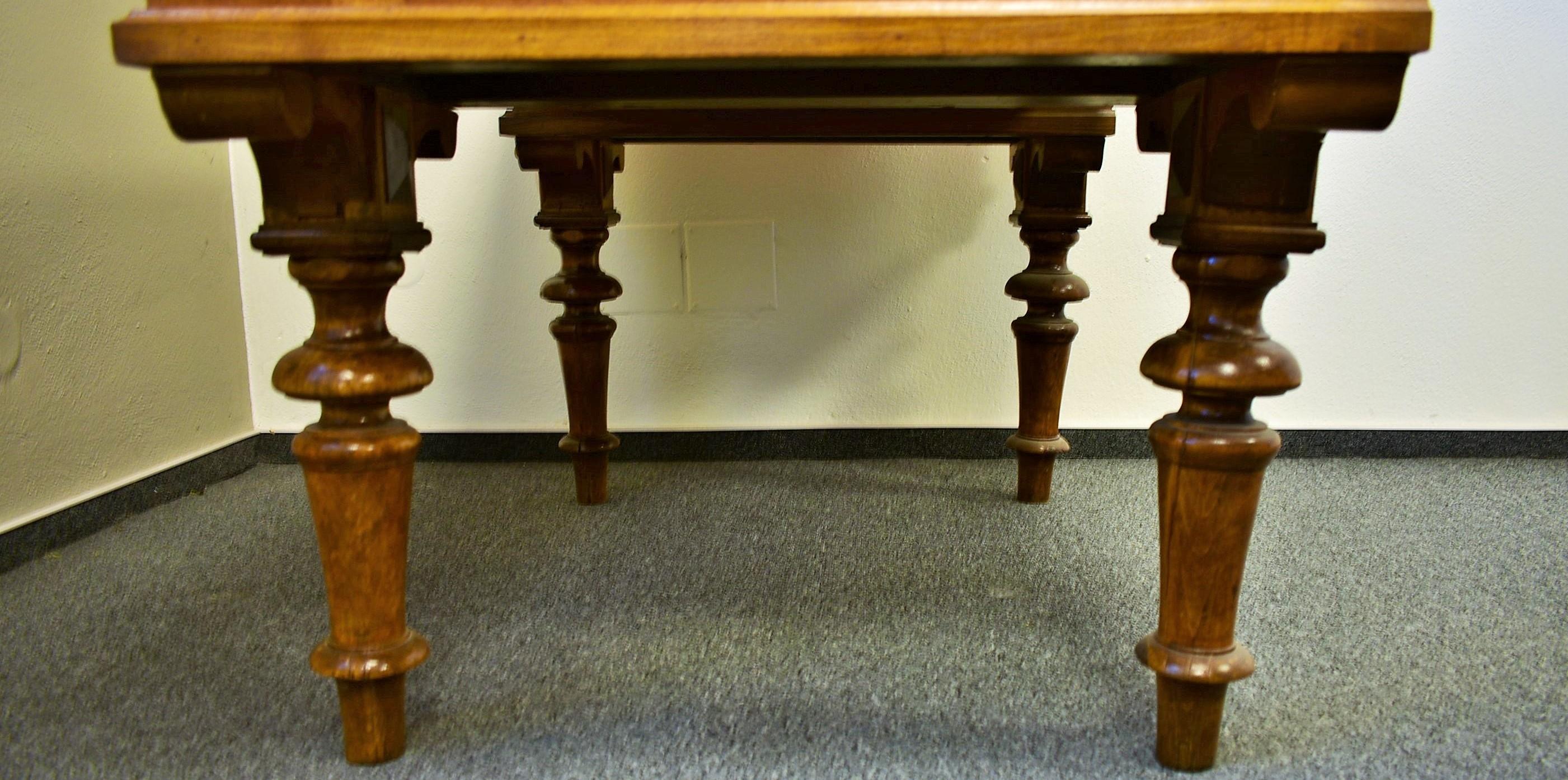 1830s Historic Office table, walnut wood, Czechoslovakia For Sale 7