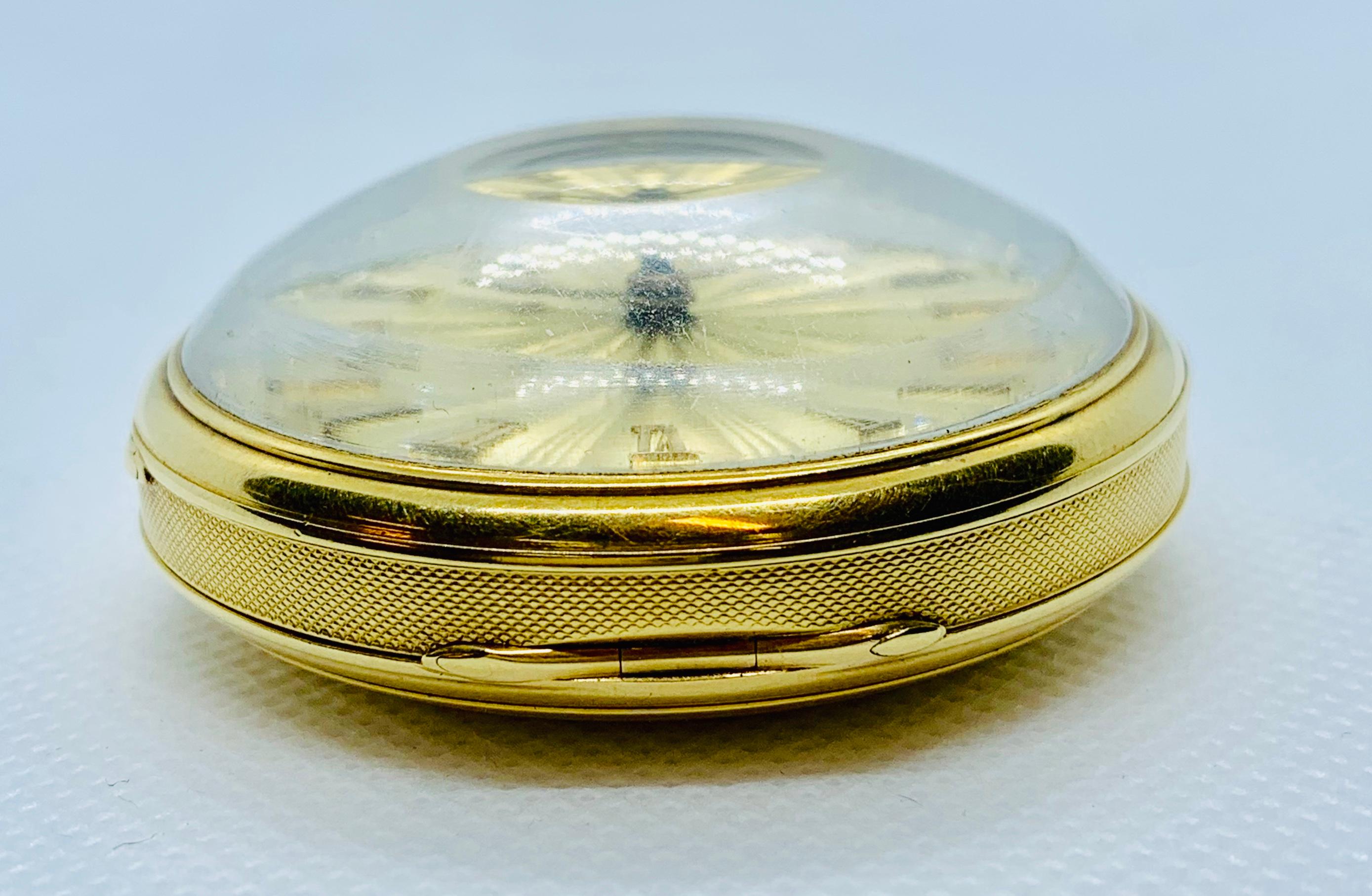 Women's or Men's 1830s John Moncas Liverpool 18 Karat Gold Pocket Watch with Fussee Movement