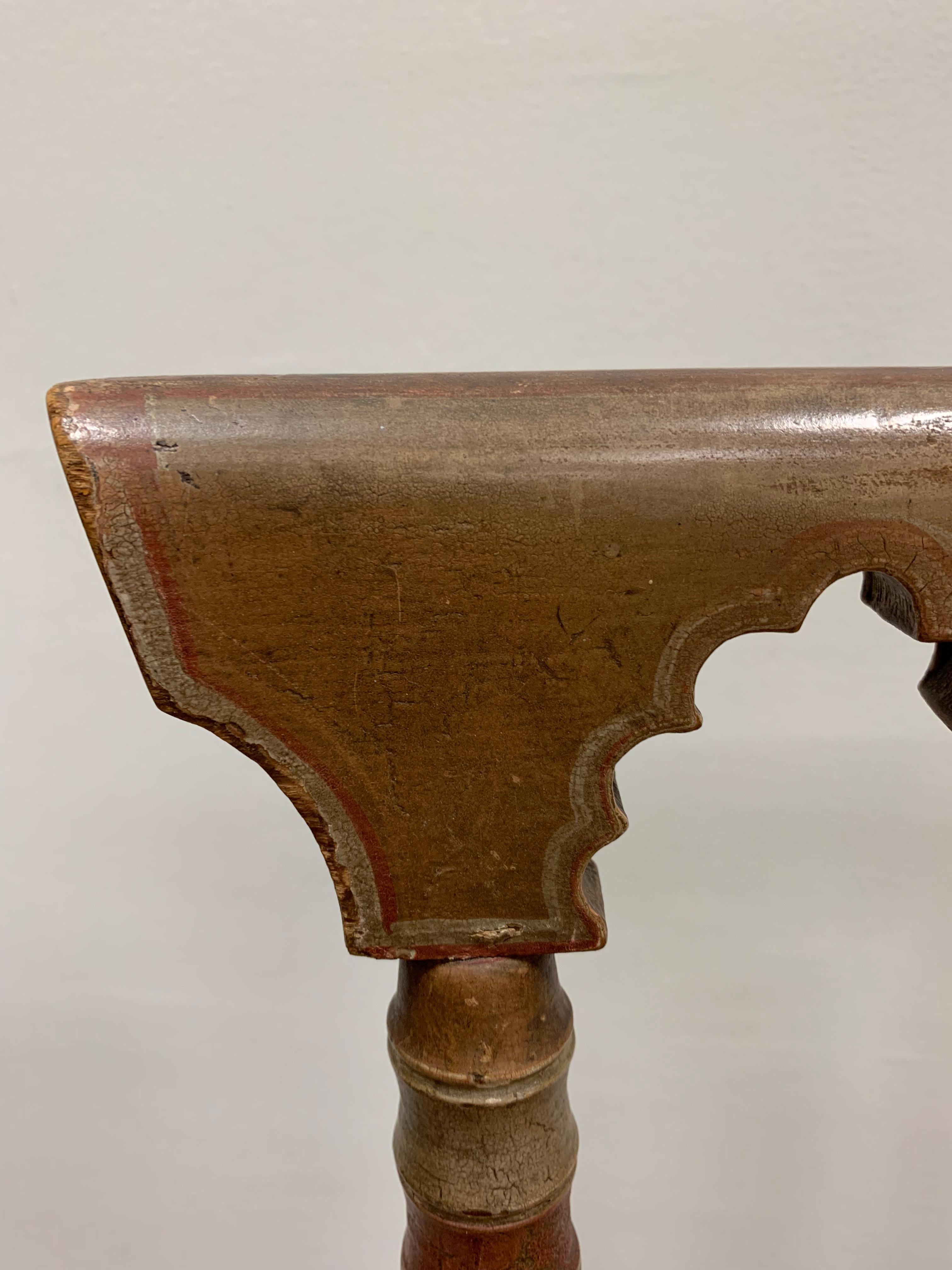 Mid-19th Century 1830s small English Moorish side chair with canned seat For Sale