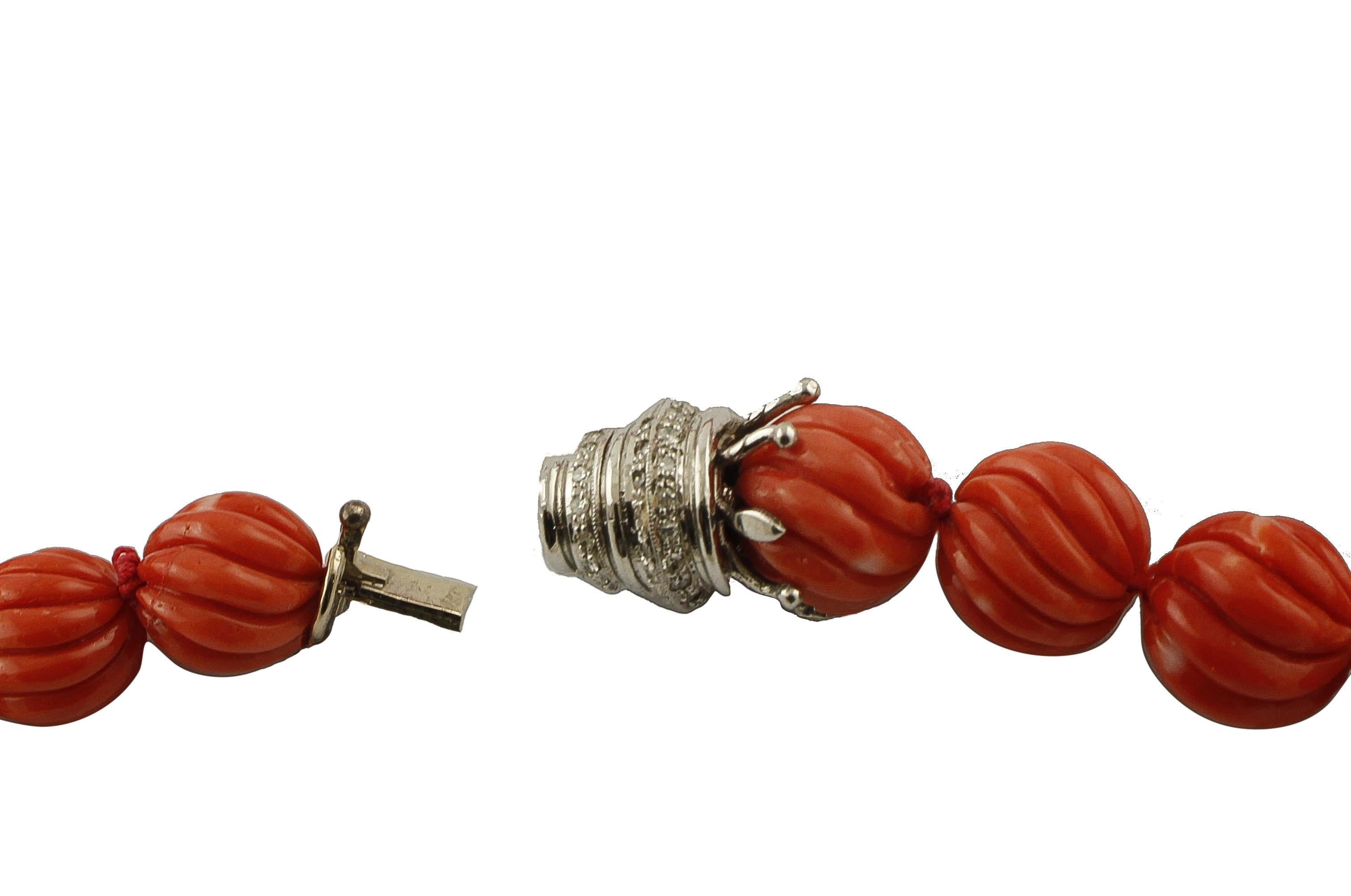 carved coral beads