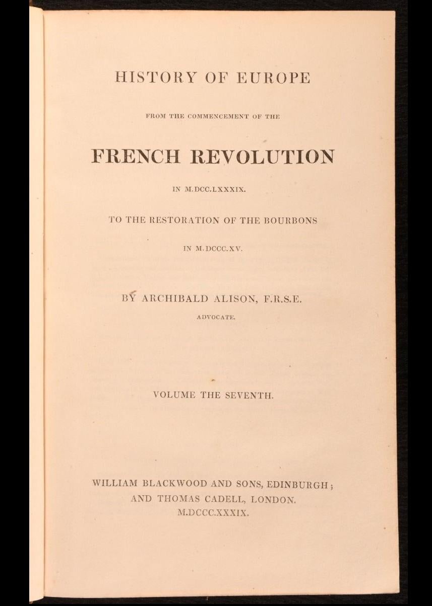 1833-1842 Histoire de l'Europe depuis le début de la Révolution française en vente 2