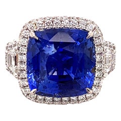 Vintage 18.33 Carat Ceylon Unheated Sapphire Ring