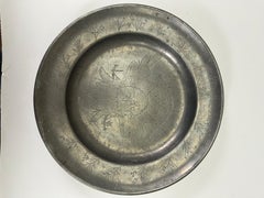 1833 German Pewter Passover Plate – Rare 19th-Century European Folk Art Judaica