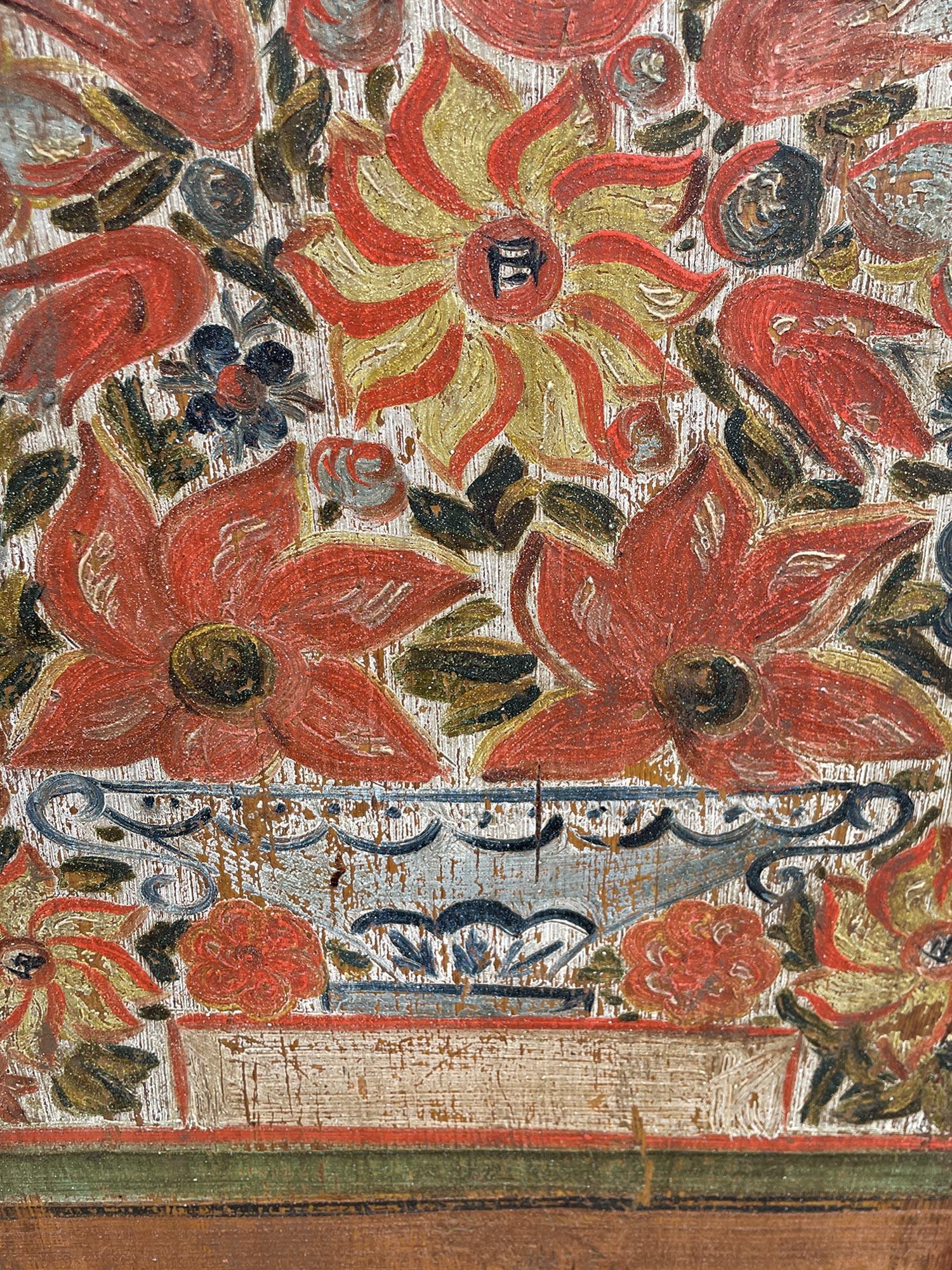 Armoire peinte à fleurs alpines de 1834 10