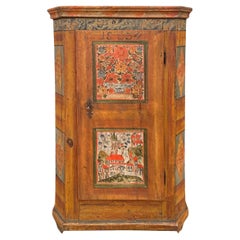 1834 Alpine Floral Painted Cabinet