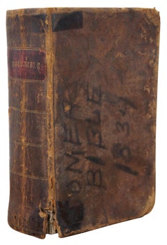 1834 Antique Morgan & Sanxay Leather Bound Holy Christian Bible