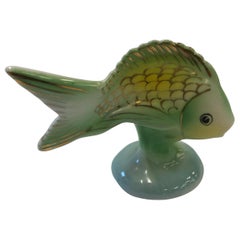 1834 Hand Painted Fish Porcelain Hollohazi Stamped!
