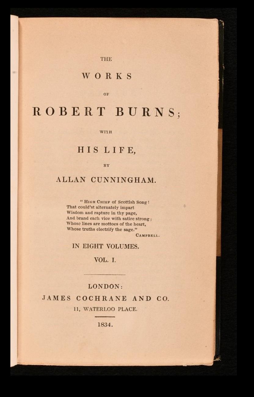 1834 The Works of Robert Burns 5