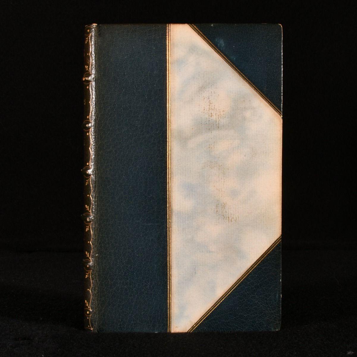A beautifully bound set of the collected works of Robert Burns, a wonderful example of the poetry of the National Bard, complete with illustrations throughout.

In a half crushed morocco binding with marbled paper to the boards by W. Worsfold and C.