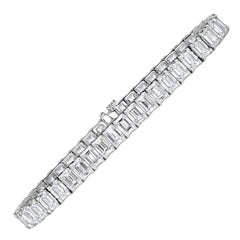 18.35ct Emerald Cut Tennis Bracelet