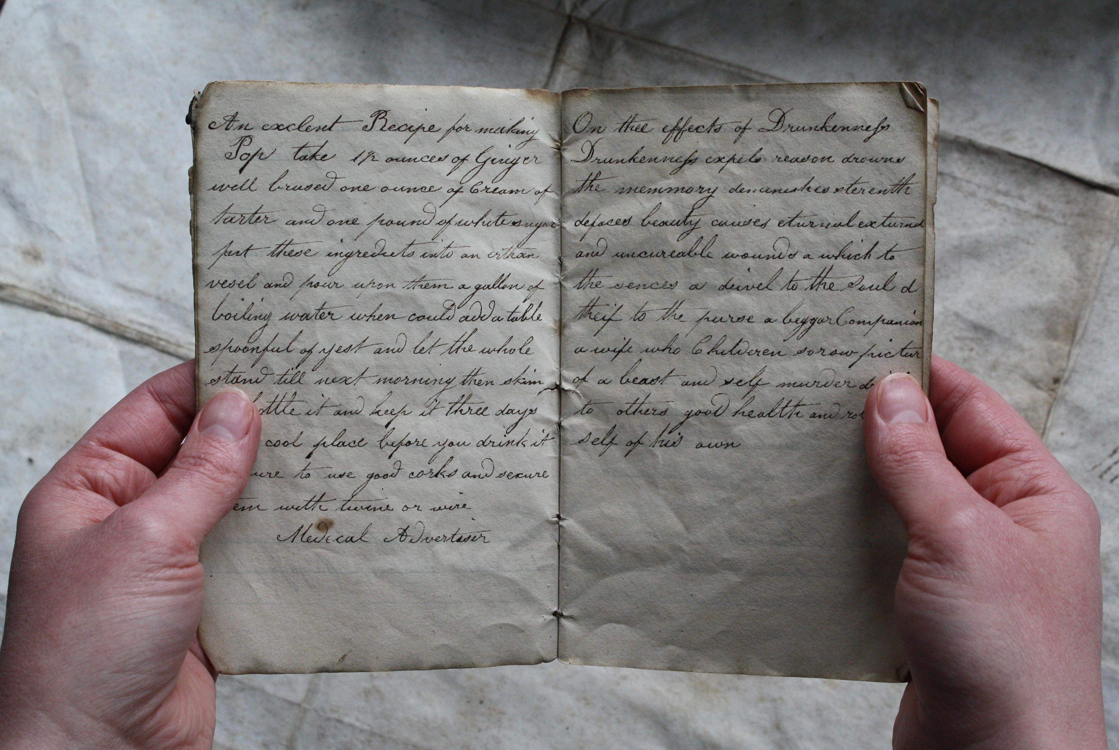 A rather odd hand written journal by Jane Greenwood dated March 19th 1836

The small book contains Epitaphs from graves in Ripley church Yorkshire (see example below), Pannal church, Daned parish church Scotland and Camber church to mention a few.