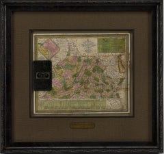 1837 Mitchell's "Tourist's Pocket Map of the State of Virginia" by J.H. Young