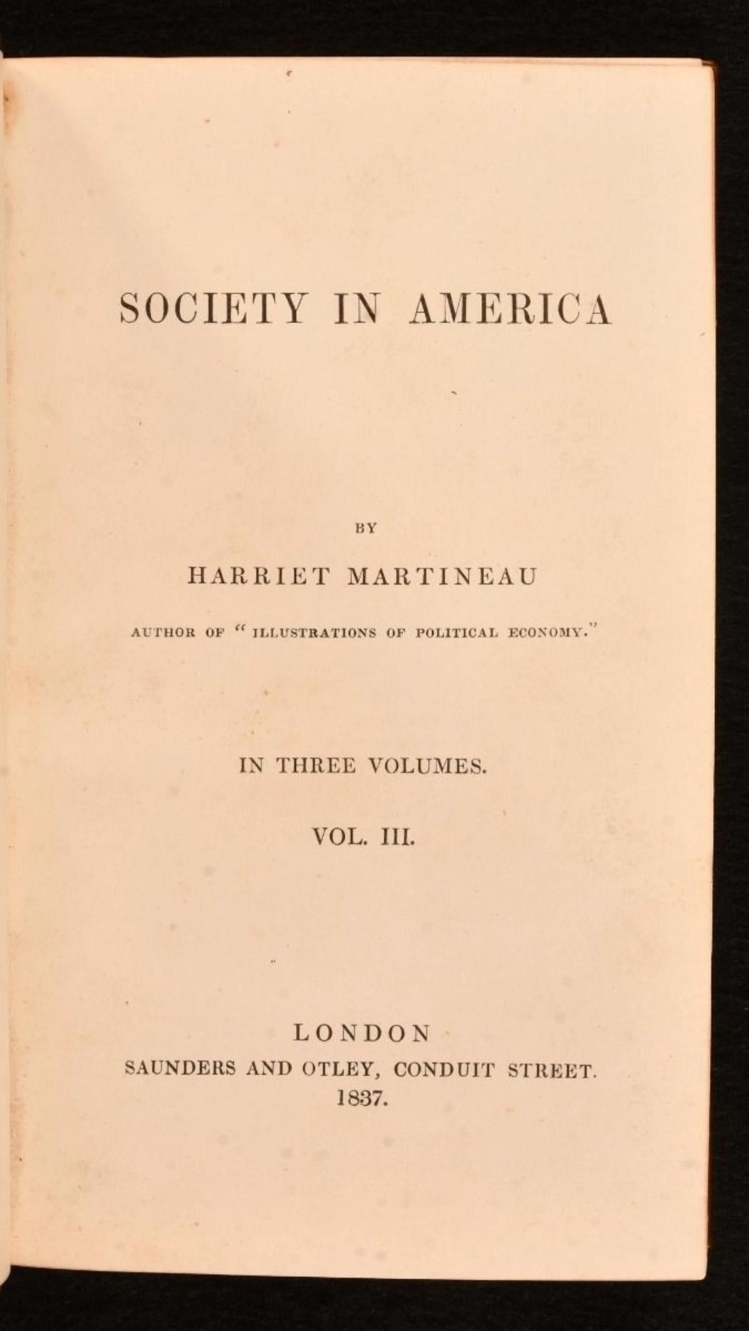 British 1837 Society in America For Sale
