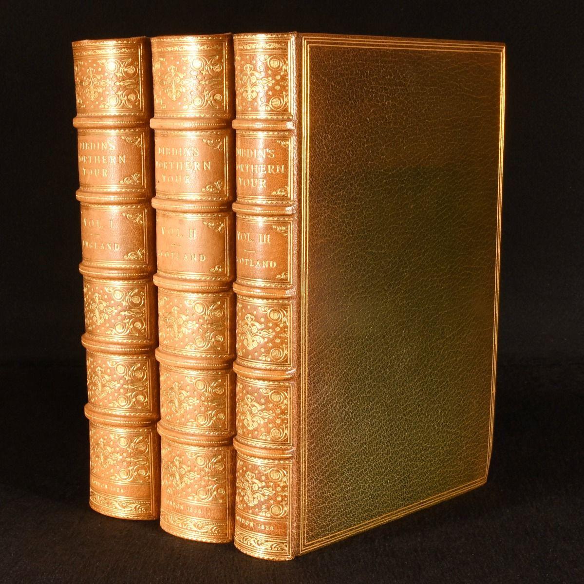 La très rare édition grand papier extra-illustrée en trois volumes du dernier ouvrage de Dibdin, illustrée tout au long par des planches gravées, et dans de somptueuses reliures en maroquin de Rivière.

Première édition du dernier ouvrage du