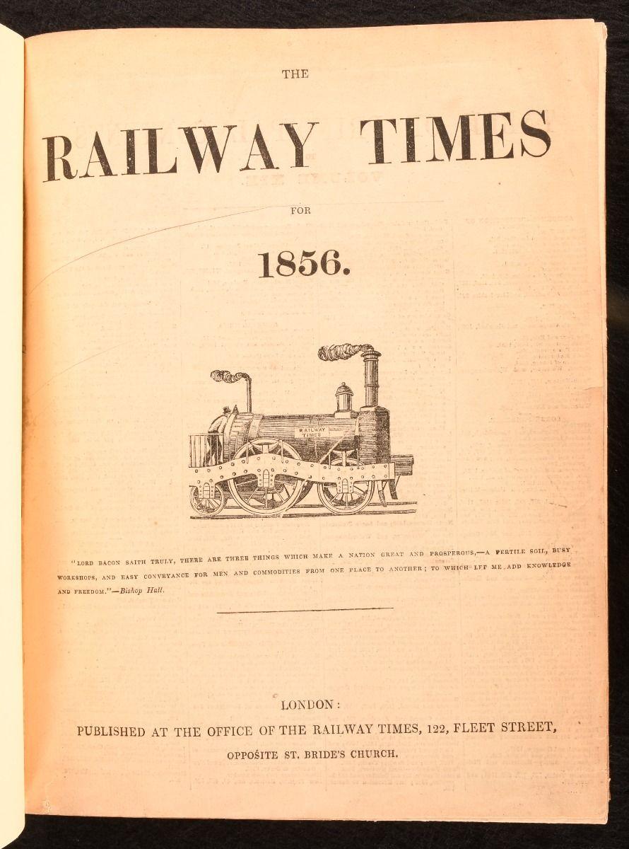 1839-63 The Railway Times In condizioni buone in vendita a Bath, GB