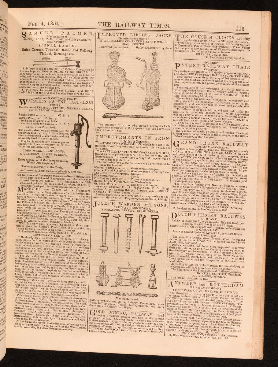 1839-63 The Railway Times in vendita 1