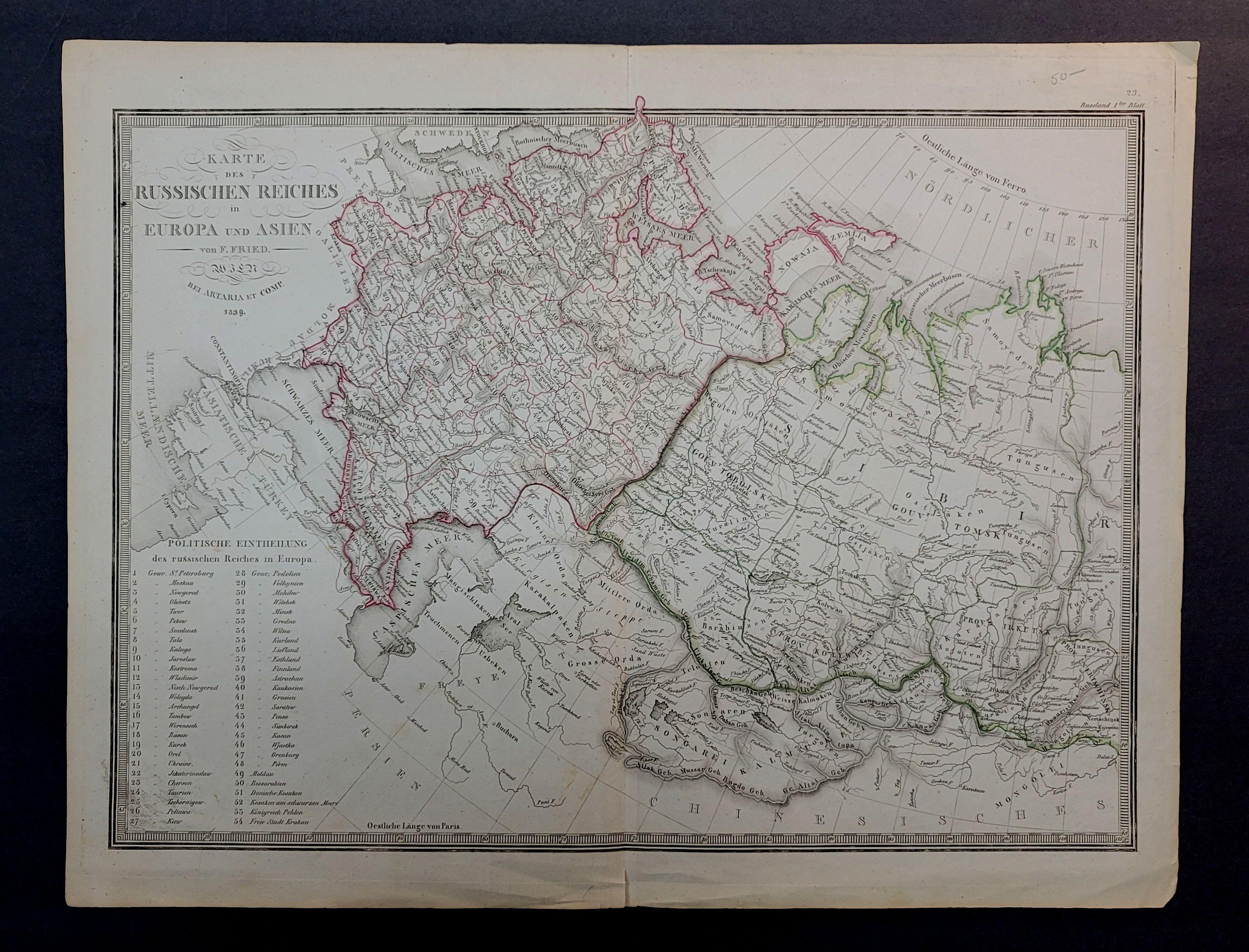 1839 map of Karte Des 
