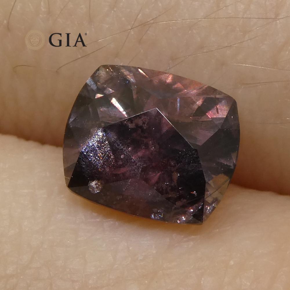 1.83ct Cushion Purplish Pink Sapphire GIA Certified East Africa Unheated For Sale 5