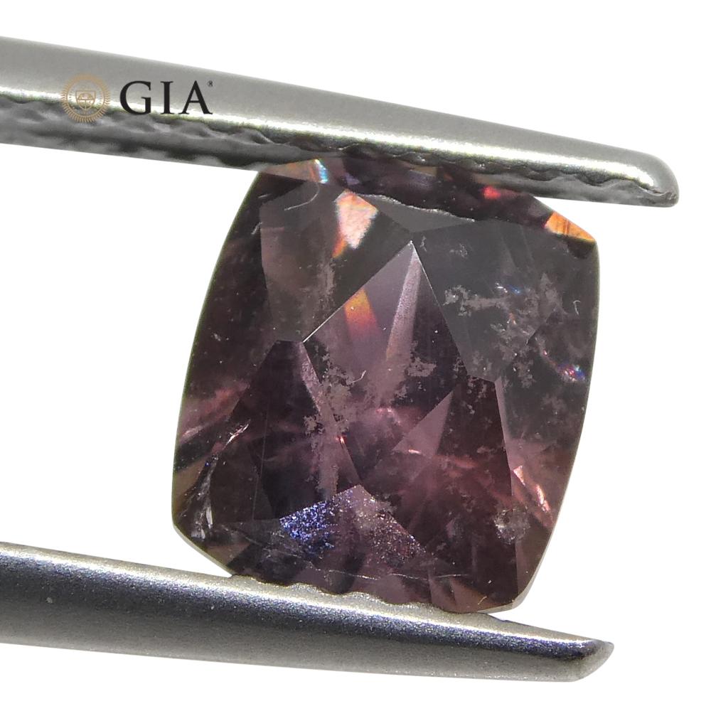 1.83 Carat Cushion Purplish Pink Sapphire GIA Certified East Africa Unheated In New Condition For Sale In Toronto, Ontario