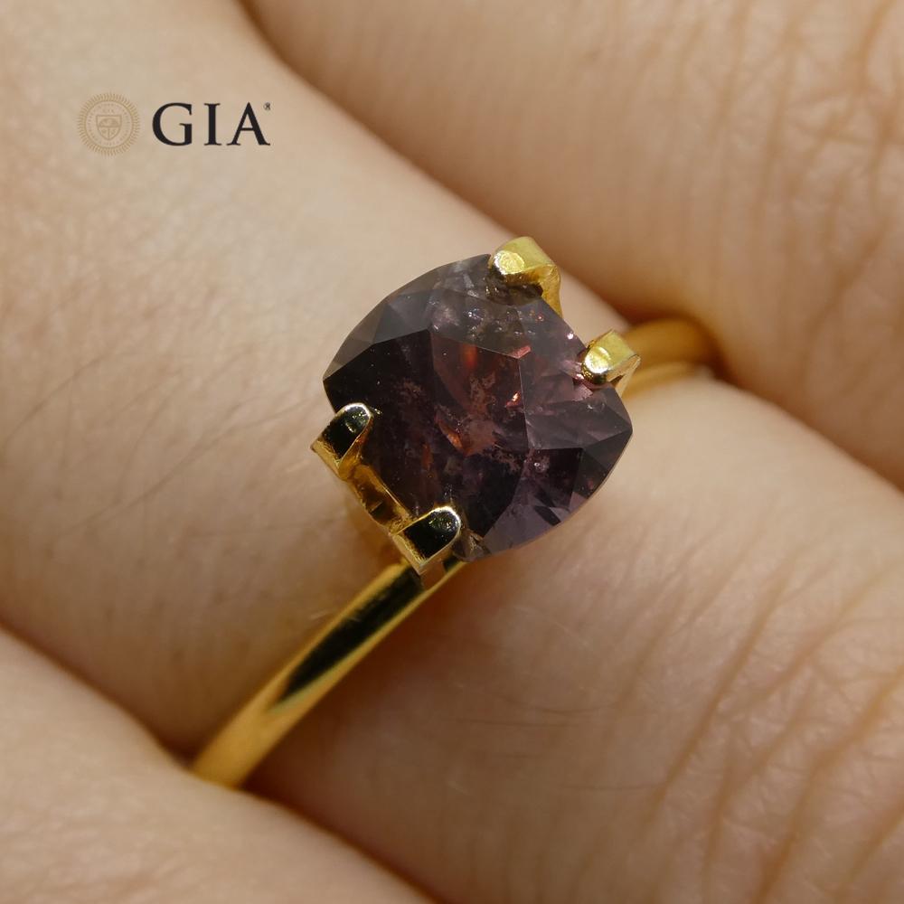 1.83ct Cushion Purplish Pink Sapphire GIA Certified East Africa Unheated For Sale 3