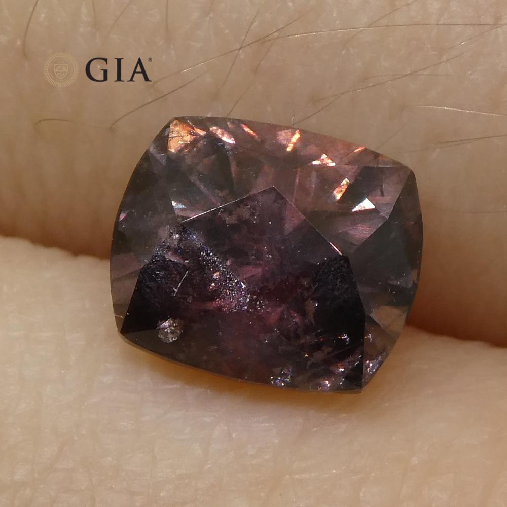 1.83ct Cushion Purplish Pink Sapphire GIA Certified East Africa Unheated For Sale 4
