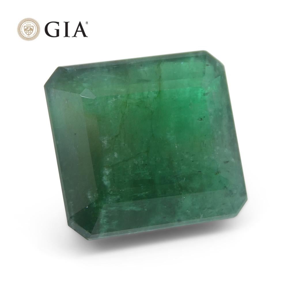 18.3ct Octagonal/Emerald Cut Green Emerald GIA Certified  F1/Minor For Sale 5