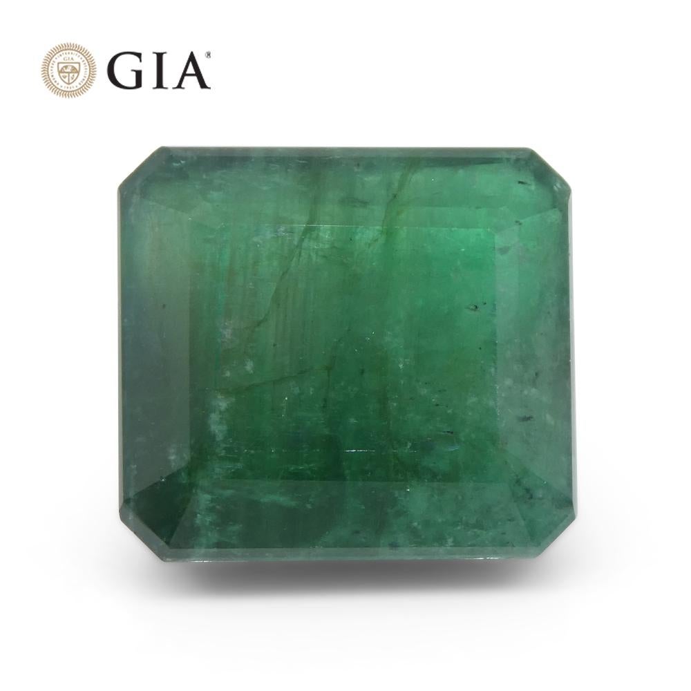 18.3ct Octagonal/Emerald Cut Green Emerald GIA Certified  F1/Minor For Sale 6