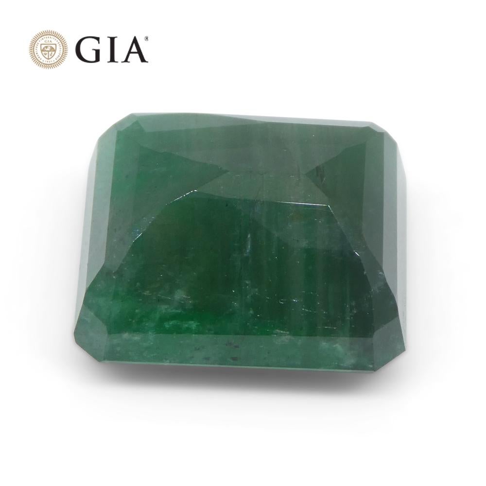 18.3ct Octagonal/Emerald Cut Green Emerald GIA Certified  F1/Minor For Sale 8
