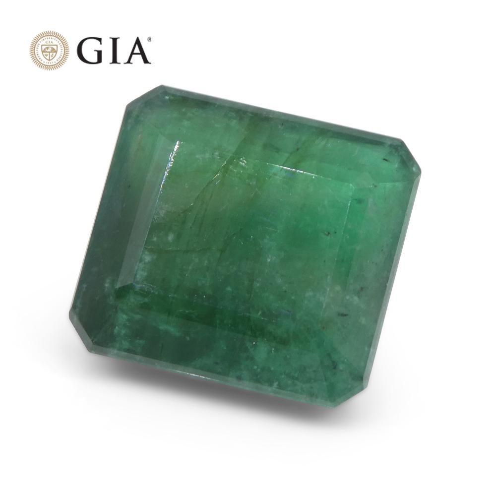 Women's or Men's 18.3ct Octagonal/Emerald Cut Green Emerald GIA Certified  F1/Minor For Sale