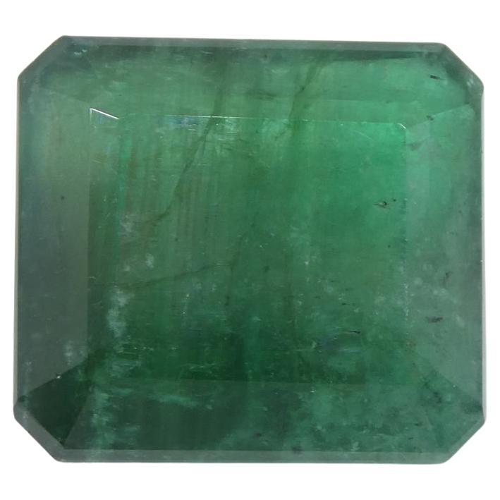 18.3ct Octagonal/Emerald Cut Green Emerald GIA Certified  F1/Minor For Sale