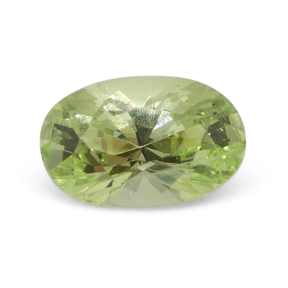 1.83ct Oval Green Mint Garnet from Tanzania For Sale 7