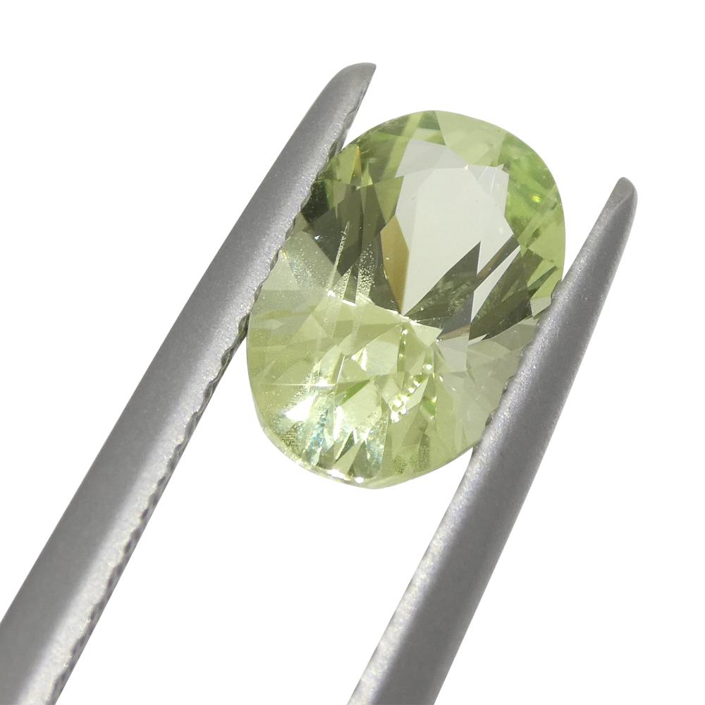 1.83ct Oval Green Mint Garnet from Tanzania In New Condition For Sale In Toronto, Ontario