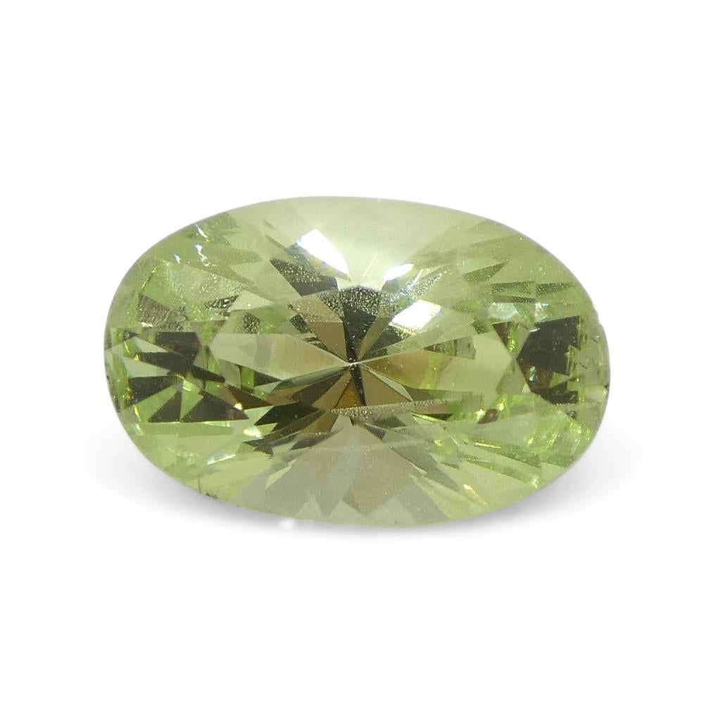 1.83ct Oval Green Mint Garnet from Tanzania For Sale 1