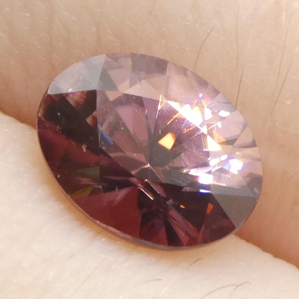 1.83ct Natural Earth Mined Oval Master Brilliant Cut Pink Zircon from Sri Lanka (en anglais) en vente 7