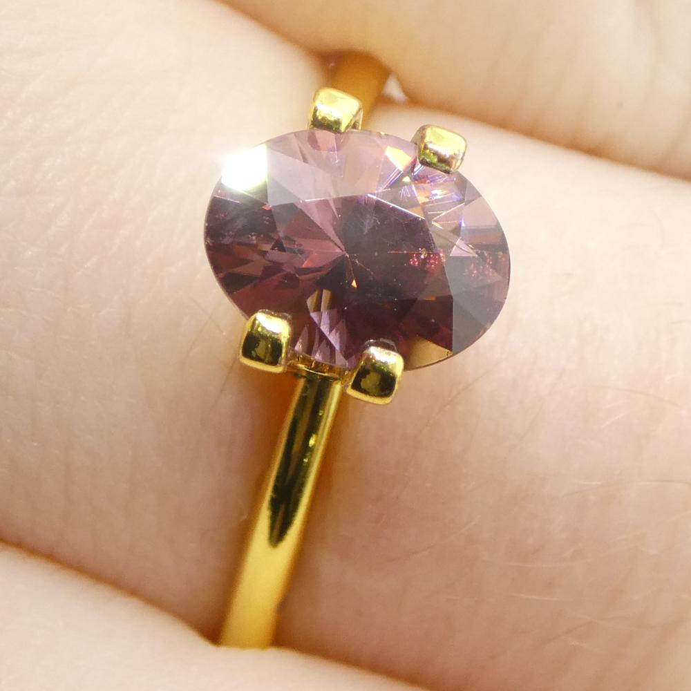 1.83ct Natural Earth Mined Oval Master Brilliant Cut Pink Zircon from Sri Lanka (en anglais) en vente 9