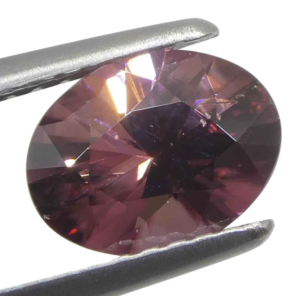 1.83ct Natural Earth Mined Oval Master Brilliant Cut Pink Zircon from Sri Lanka (en anglais) Neuf - En vente à Toronto, Ontario