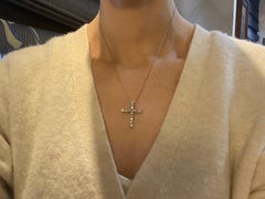 1.83ct Princess, Oval, & Round Cut Diamond Cross in 18KT White Gold