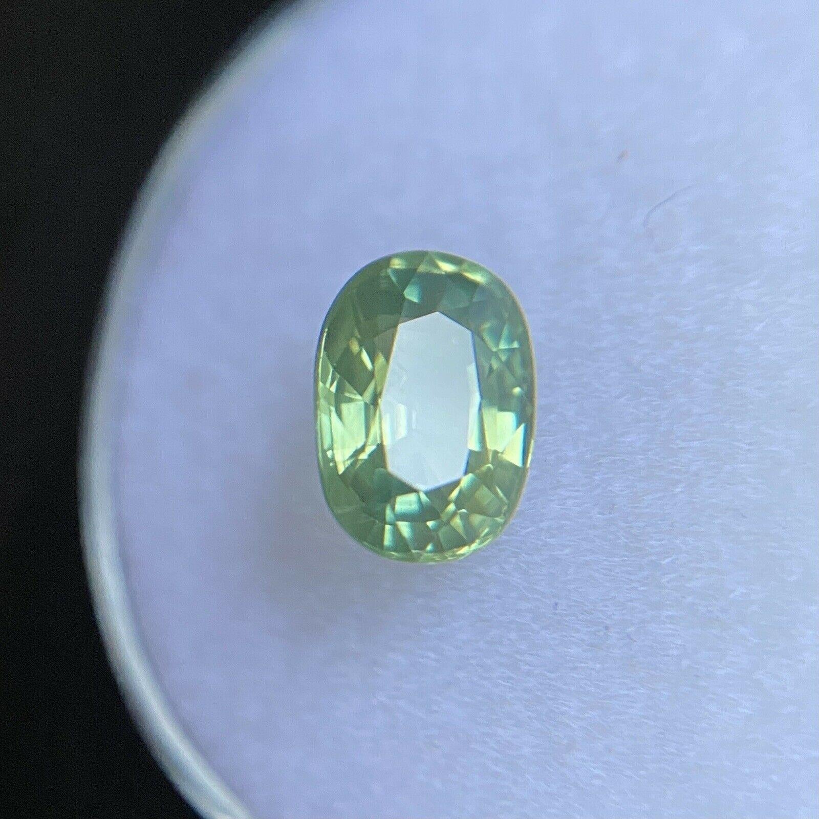 Taglio ovale 1.83ct Zaffiro Australiano Verde Vivido Taglio Ovale Rara Gemma Sciolta