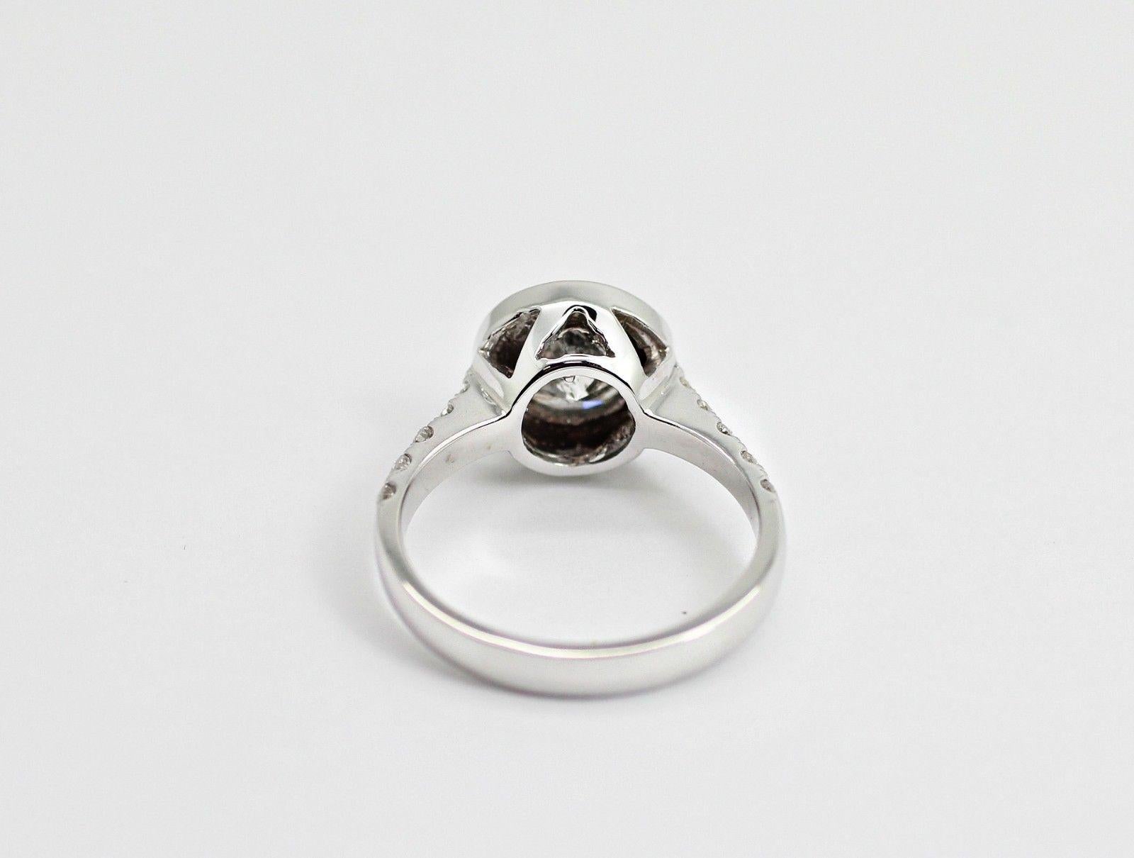 Contemporary 1.83 Carat Diamond Bezel Ring with 1.54cts. center diamond