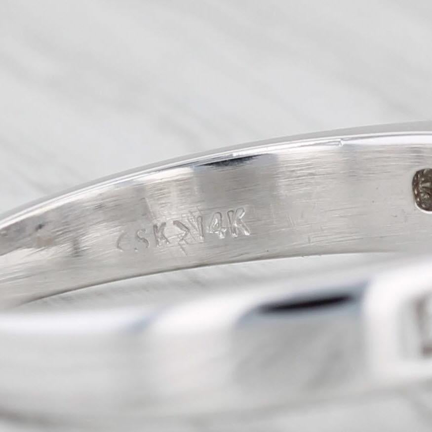Anello con diamante bianco nero da 1,83 ct. in oro bianco 14k misura 7 di fidanzamento in vendita 1