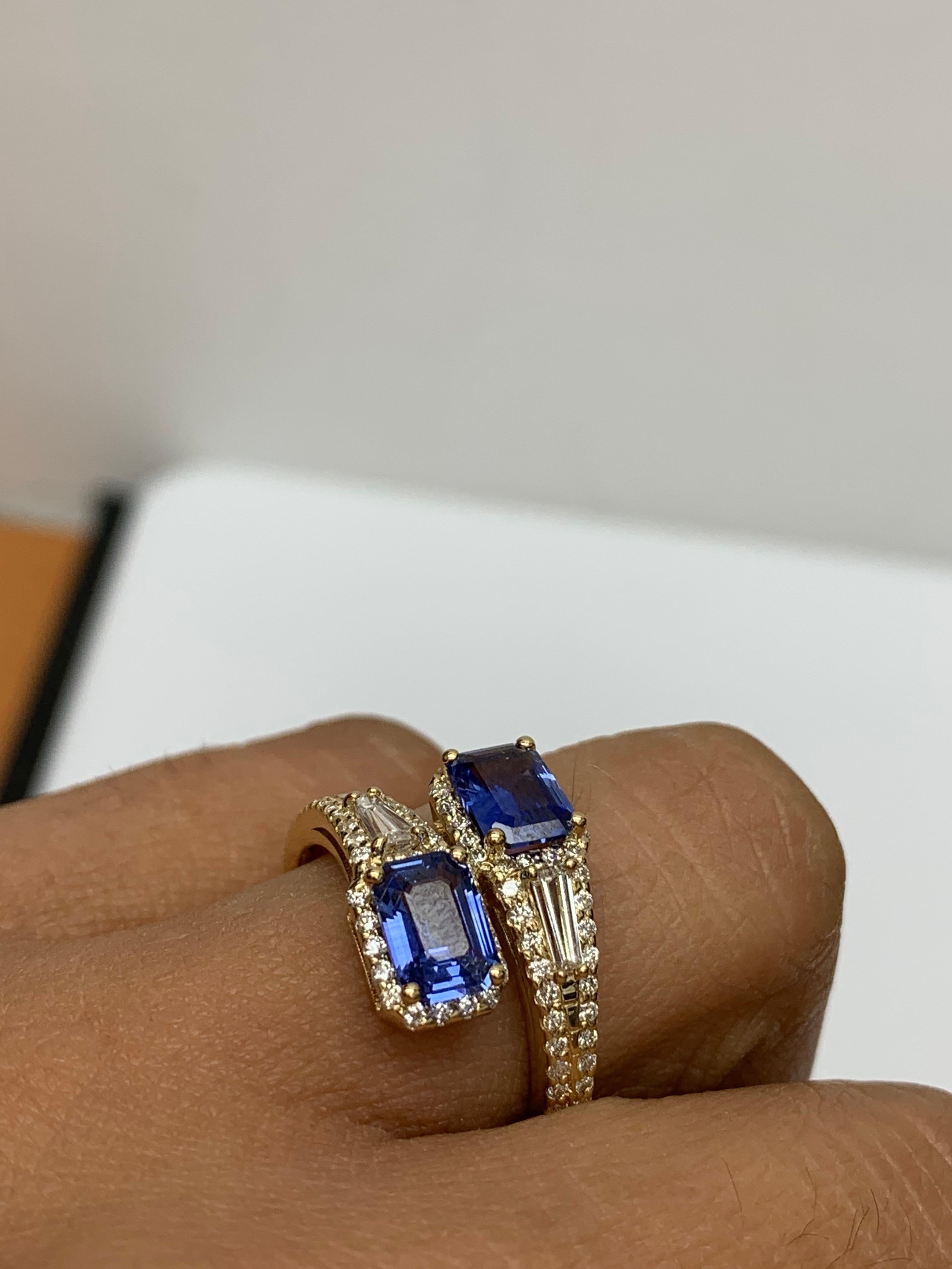 toi et moi ring diamond and sapphire