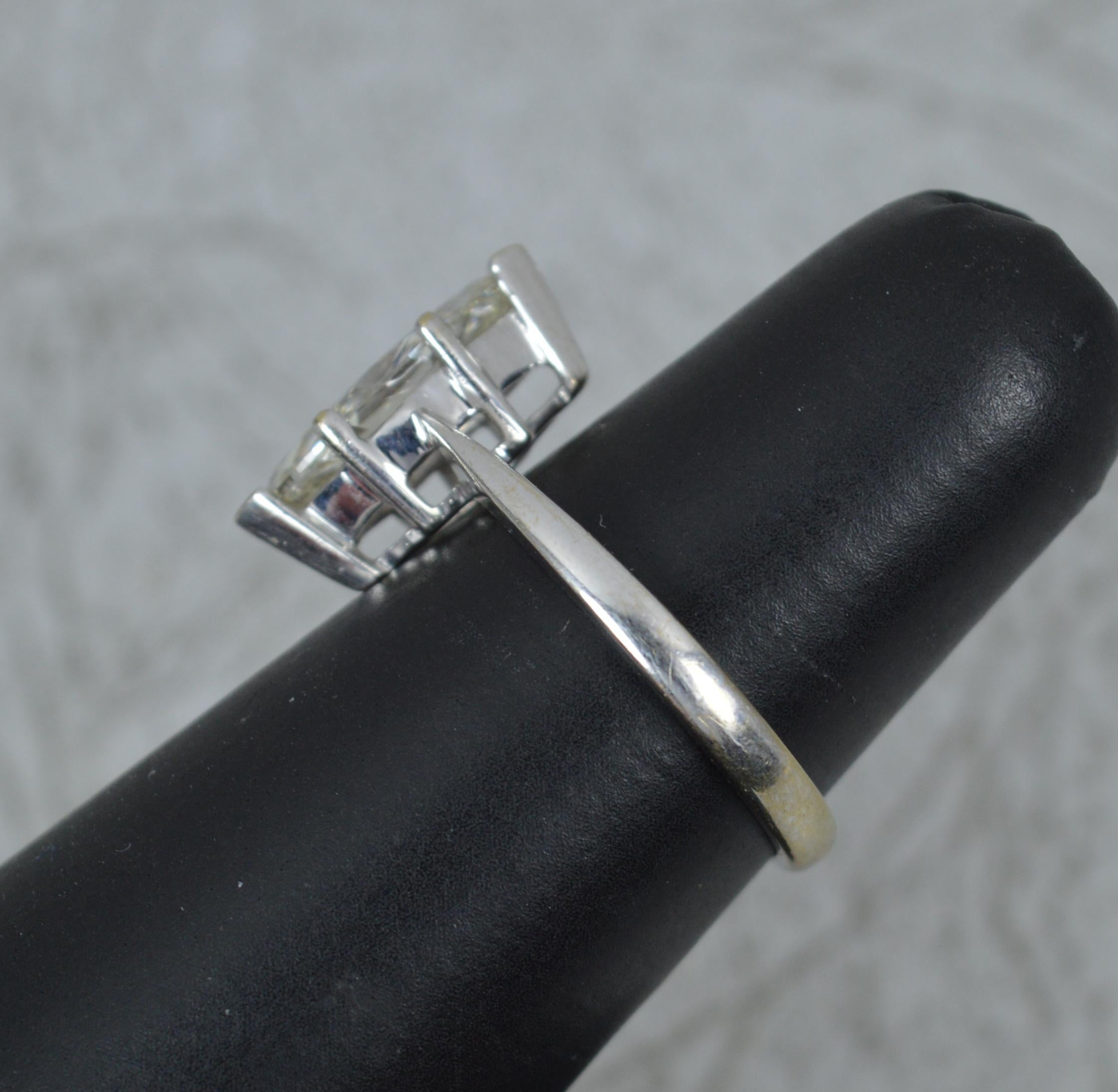 1.84 Carat Marquise Diamond and 18 Carat White Gold Solitaire Engagement Ring 2